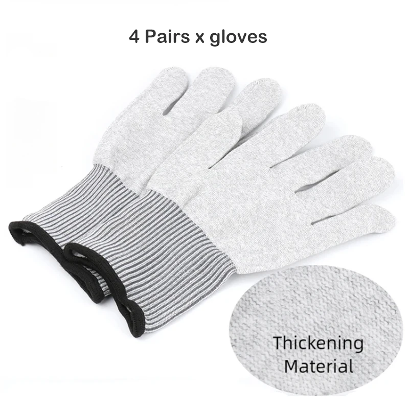 

TOFAR 4 Pairs Vinyl Wrap Gloves Professional Thickened Nylon Working Gloves Anti-Static Window Tint Application Gloves Protector