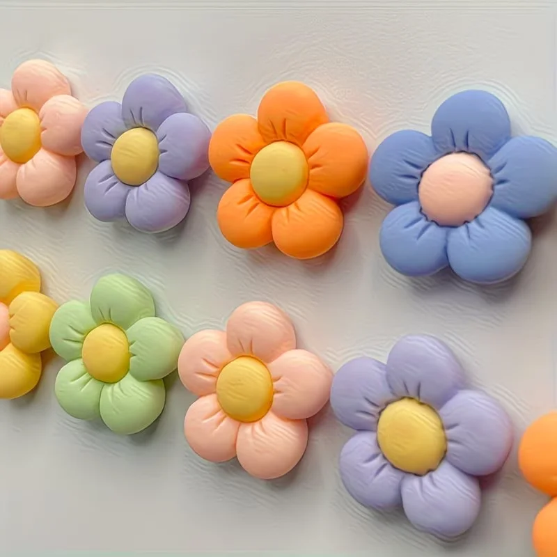 6-Piece Flower Fridge Magnets Are Suitable for Blackboards - Cute Flower Magnetic Decoration, Can Be Attached to Refrigerators,