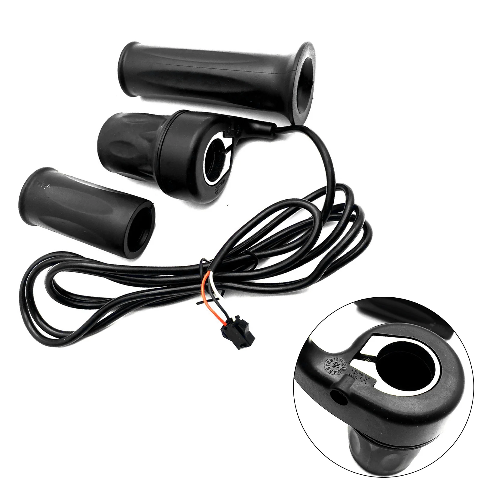 1 Stück E-Bike Halb-Drehgriff-Gashebel 24V/36V/48V/60V/72V Elektroroller Fahrrad-Gasgriff 3-Pin Stecker E-Bike Zubehör – Detail 3