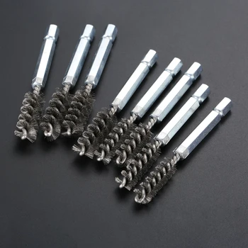 4Pcs 9mm/11mm Edelstahl Golf Clubs Kopf Hosel Pinsel Draht Bürsten Reinigung Werkzeug Bohrmaschine draht Pinsel Für Eisen Und Holz