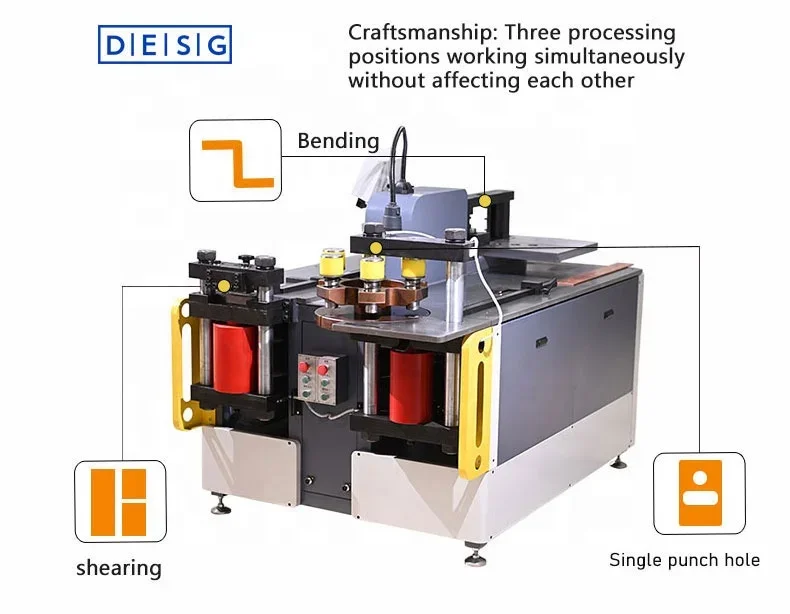 Max 160 X 15 Mm Copper Processing BusBar Punching Cutting Bending Hydraulic Machine 3 In 1 Busbar Processing Cnc Busbar Machine