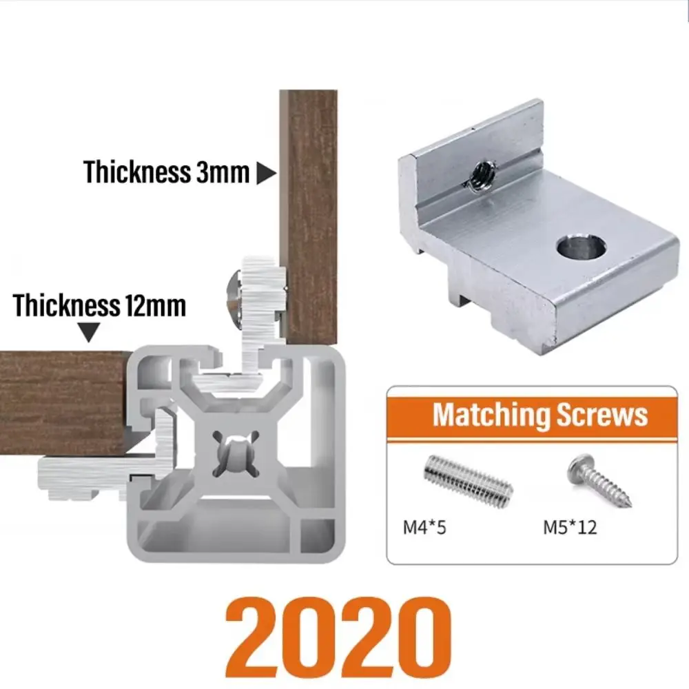 Durable High Strength Aluminum Profile Accessories Stable Support DIY Corner Bracket Connector Hardware Shelf Bracket