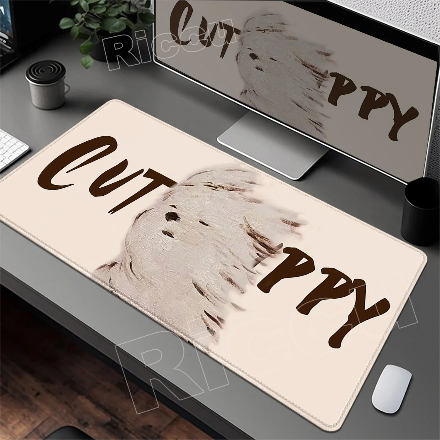 

Cute Cartoon Cat Dog Rabbit Mouse Pad Large Computer Keyboard Pad Natural Rubber Anti-Slip Pad Perfect Gift for Girlfriend Women