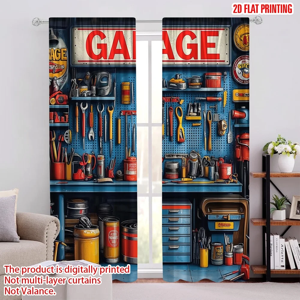 

2pcs Drapes Garage and car repair Fabric,Without Electricity Birthday Party Suitable for College dormitory decoration