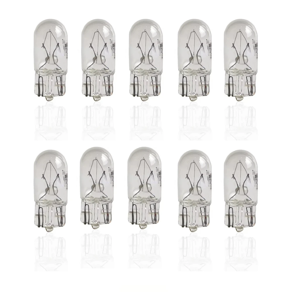 10PCS T10 12V 5W Clearance Light Small Bubble Automotive License Plate Light Instrument Panel Lamp