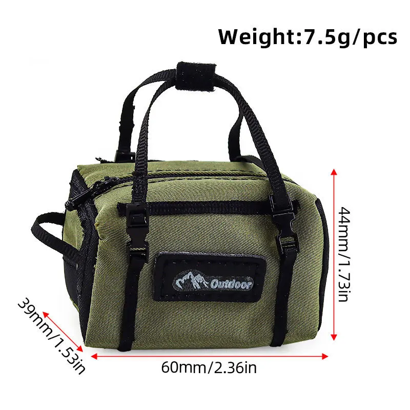 S/M/L Simulation Storage Bag Roof Bag Luggage Bag Handbag Decoration for 1/8 1/10 RC Crawler Car Axial SCX10 Traxxas TRX4 D90