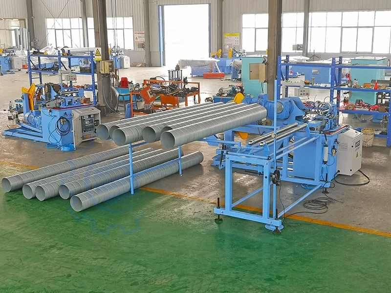 HVAC spiral spiral tube forming round duct manufacturing machine