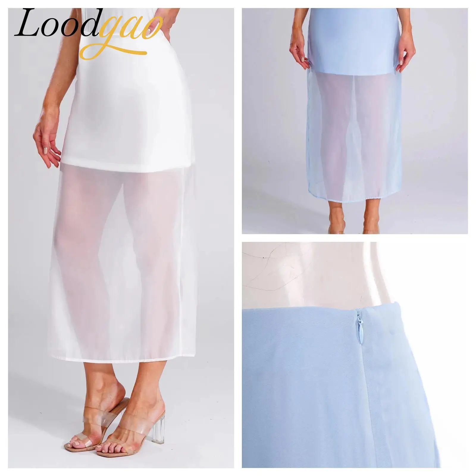 Spódnice damskie z siateczki, patchworkowe, przezroczyste, modne, z wysokim stanem, codzienne, eleganckie spódnice na wakacje, imprezy, odzież damska.