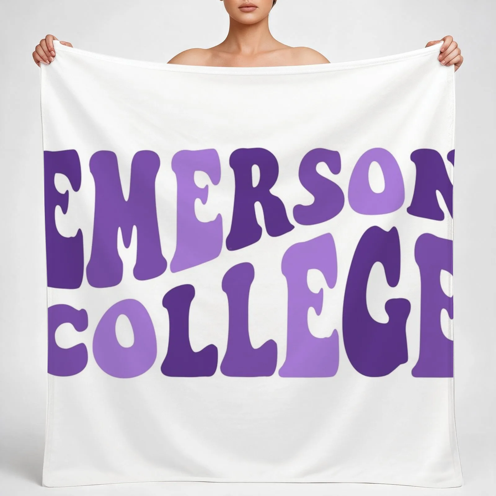 emerson - groovy warped font Throw Blanket couch cozy soft plush fuzzy picnic outdoor blanket