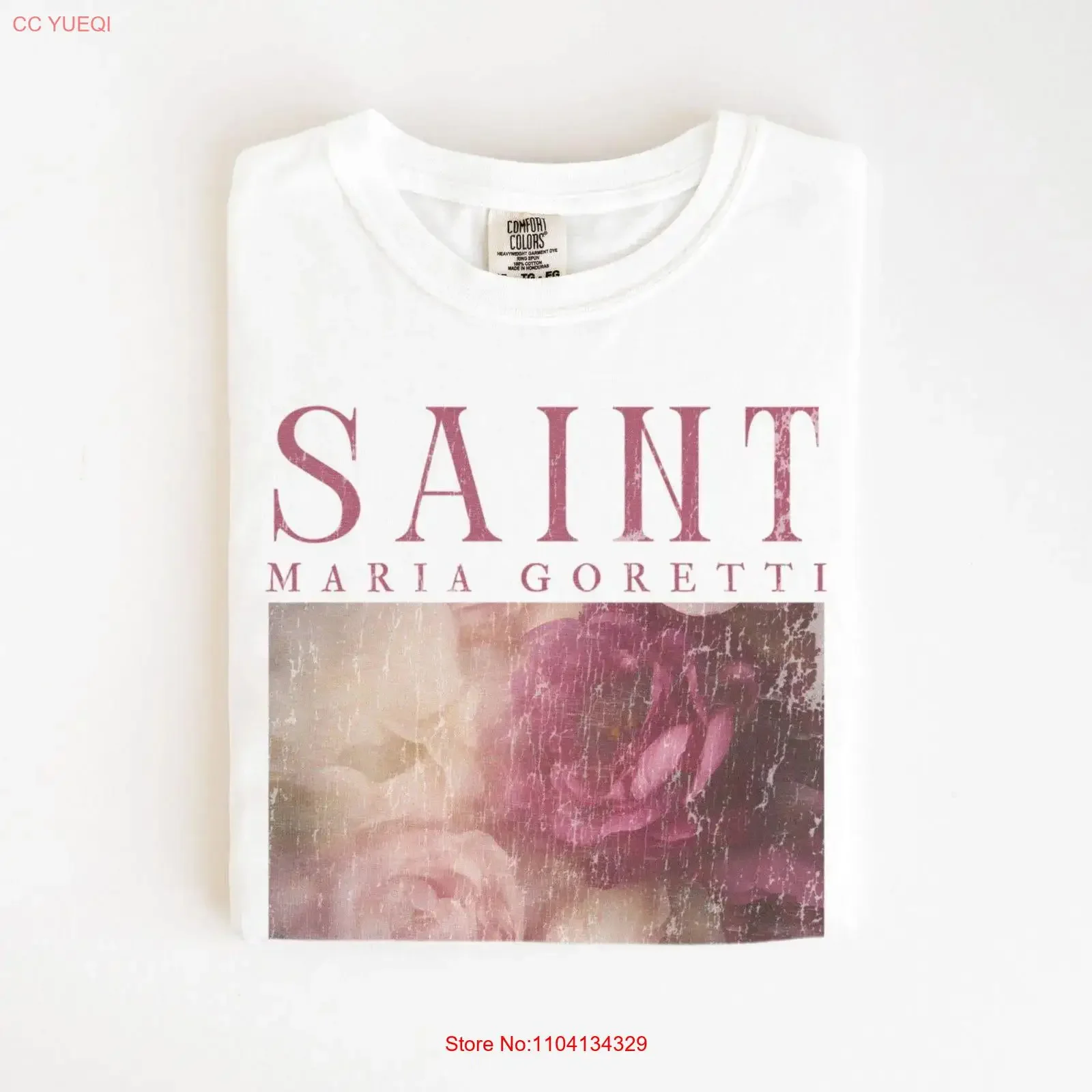 St Maria Goretti Catholic SainT T Shirt For Godmother Women Confirmation First Communion Girl Orthodox vintage Washed