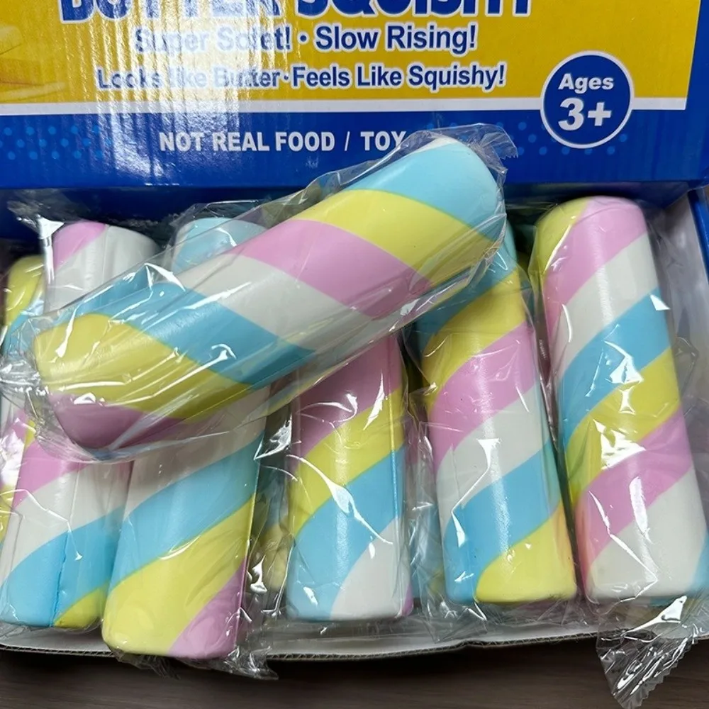 Round Butter Stick Squishy Toy Soft Slow Rebound Butter Stick Fidget Toy Slow Rising Butter Stick Squeeze Toy Office Play
