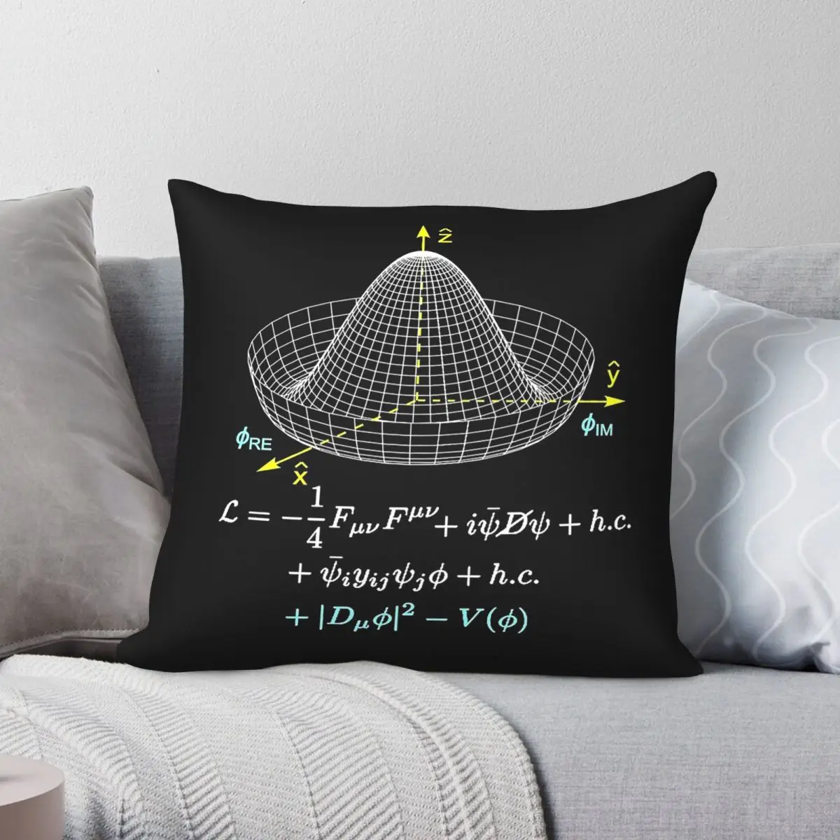 Physics Equations Standard Model Square Pillowcase Polyester Linen Velvet Pattern Decorative Throw Pillow Case Room Cover 18