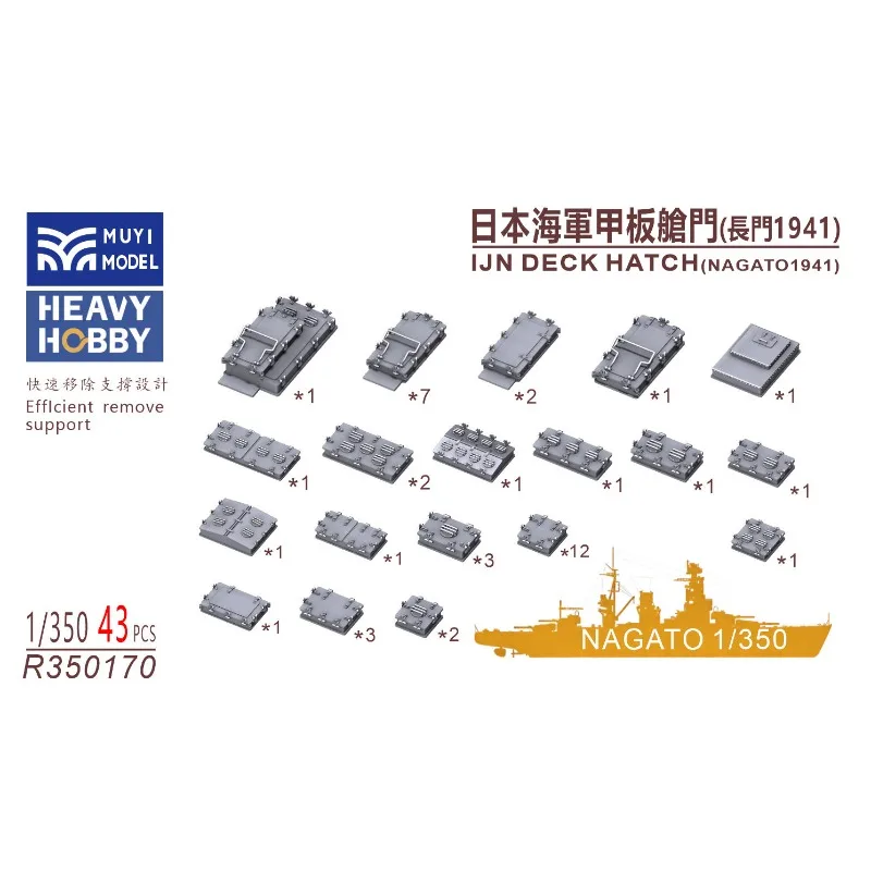 

MUYI MODEL R350170 1/350 IJN DECK HATCH (NAGATO 1941)