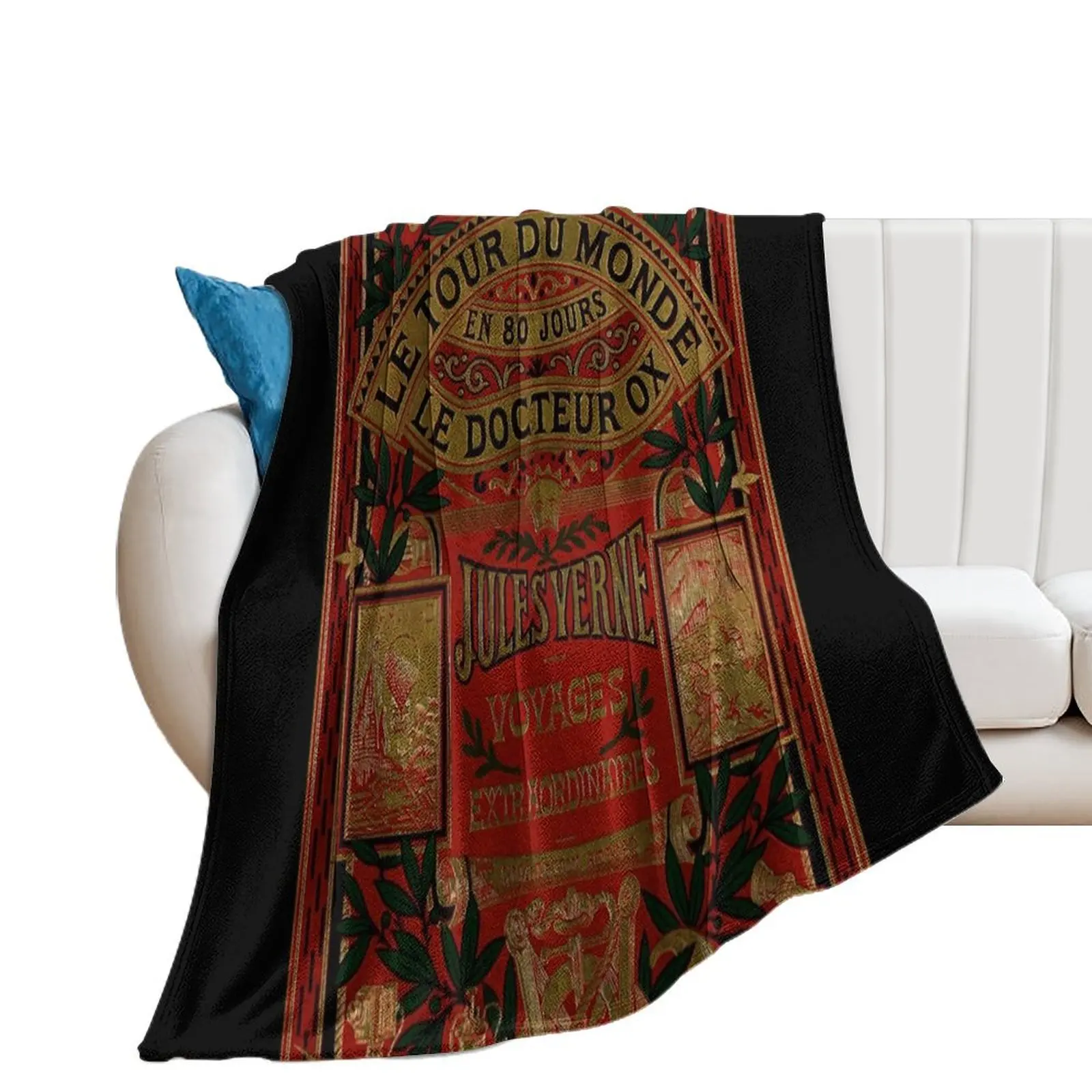 Jules Verne Around The World In Eighty Days Throw Blanket decorative Extra Large Throw Bed Blankets