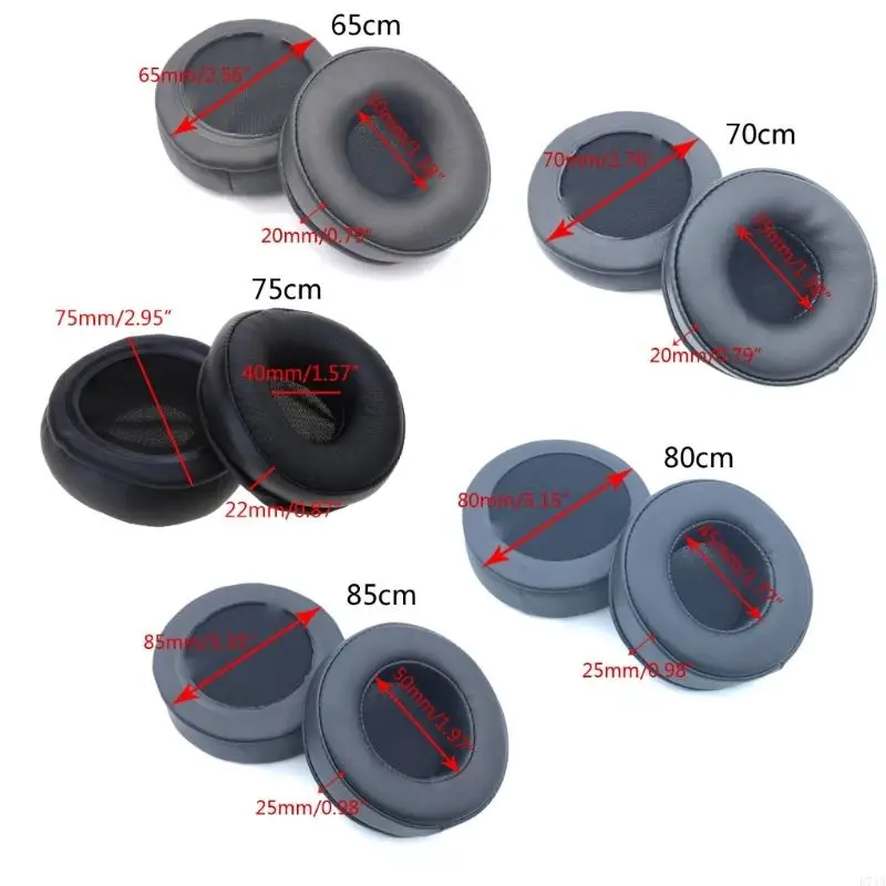 2 pcs earphone bantalan telinga penutup telinga telinga muff 6570/75/80/85/90/95/10/105/110mm e74a