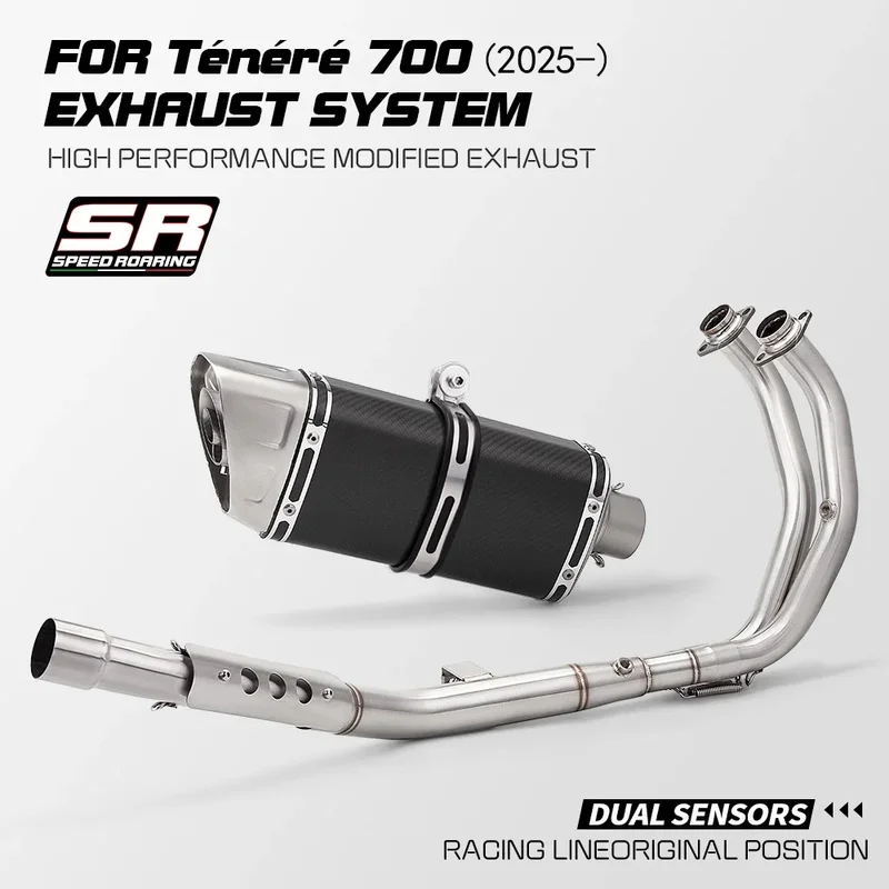 Enhanced PerformanceMotorcycle Exhaust Muffler with Heat Shield For Yamaha Tenere 700 2025