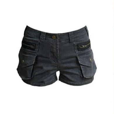 Denim Shorts Women's Summer Three-dimensional Pocket Retro Overalls Multi-pocket Hot Pants