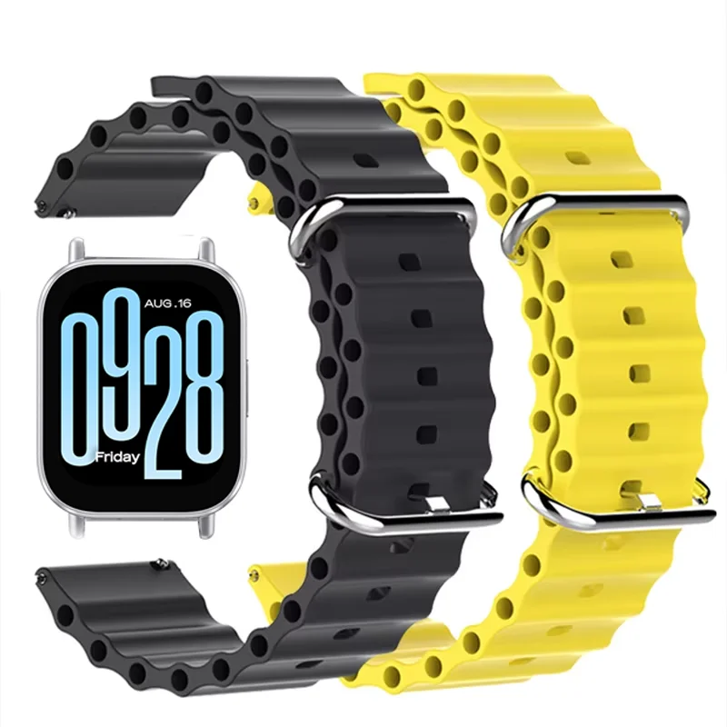 Ремешок для часов 22 мм 20 мм для Xiaomi Redmi Watch 5 Active correa Сменный спортивный ремешок на силиконовом браслете Redmi Watch 5 Lite Ocean