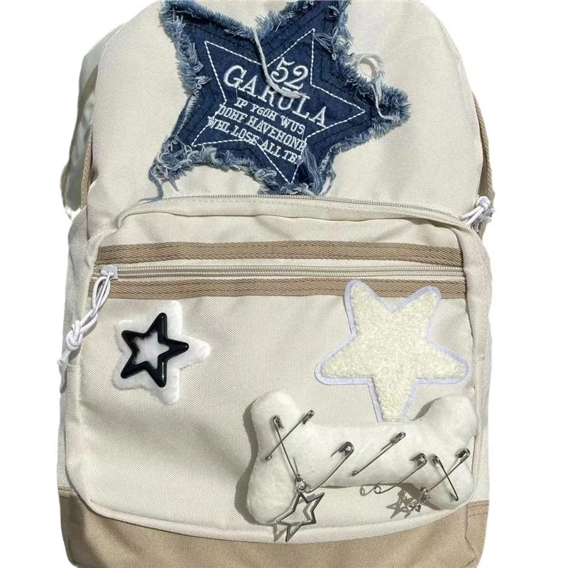 2024 New Women's Handmade Star Large Capacity Design For Travel And Leisure Multi Functional Backpack For Children School Bag