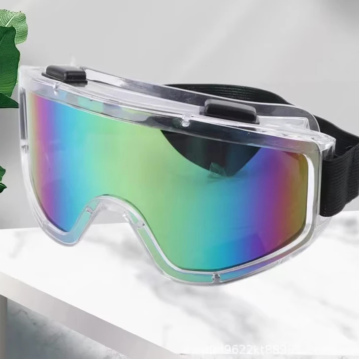 Outdoor Sport Ski Goggles Anti-Fog Snowboard Glasses with Green Mirrored Lenses UV Protection Windproof Eyewear for Snowmobile