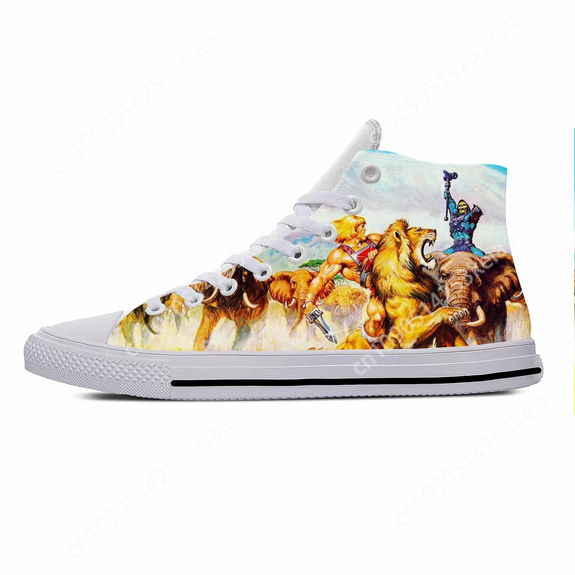 Hot Masters of The Universe Cartoon Skeletor He-Man Casual Shoes Lightweight Board Shoes Breathable Men Women High Top Sneakers