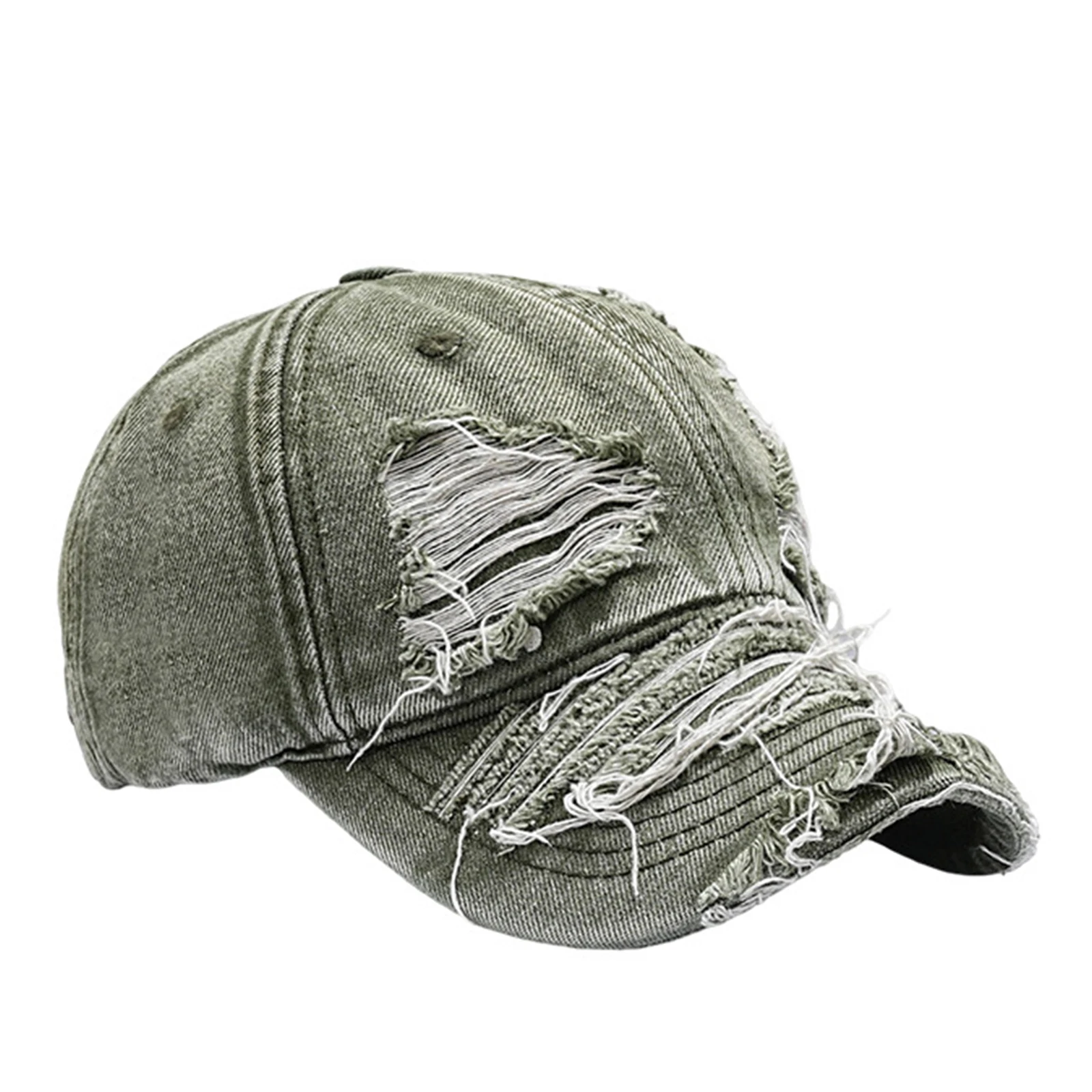 bone-de-beisebol-desgastado-em-algodao-lavado-moderno-unissex-macio-com-protecao-uv-verde-militar-para-uso-casual-e-atividades-ao-ar-livre