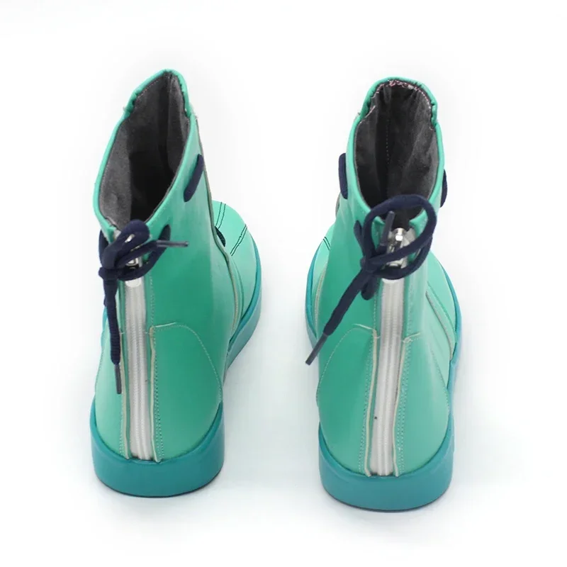 PJSK Kaitoo Scarpe Cosplay Scarpe in pelle PU Stivali di Carnevale di Halloween Accessori di gioco Puntelli Cosplay Realizzati su misura