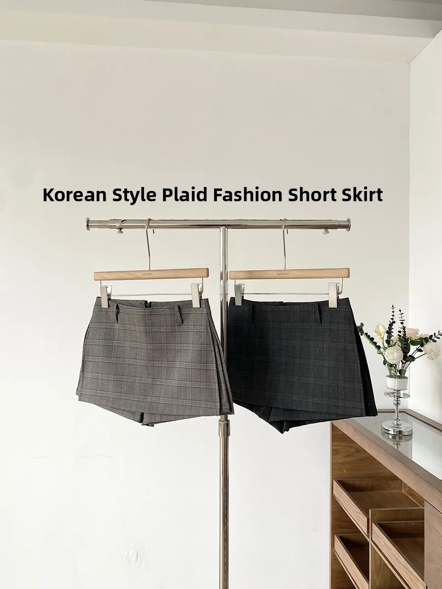 ارتفاع الخصر منقوشة تنورة المرأة عارضة تنوعا ألف خط تنورة العصرية تخفيف Sle ort تنورة ألياف البوليستر #4