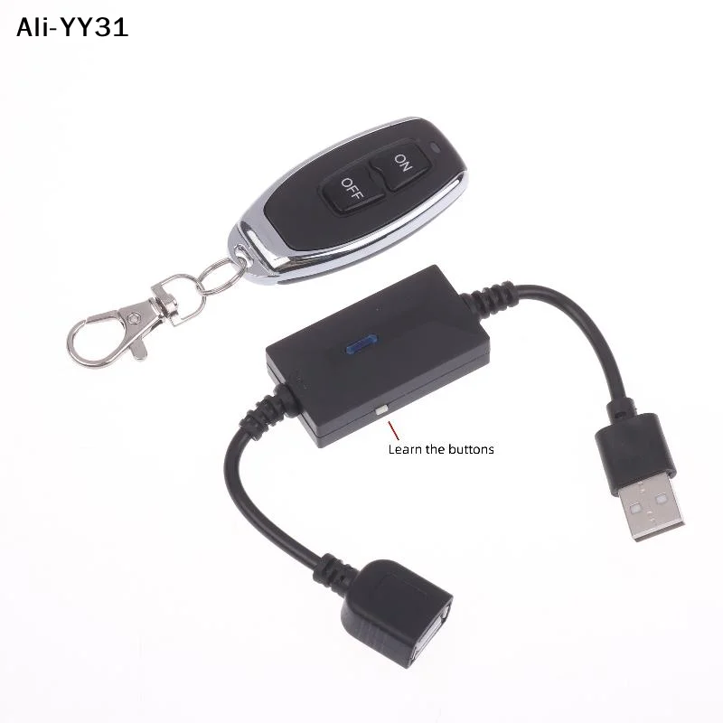 【Gy】1 Set Power ON/OFF USB 433MHz Wireless RF Remote Control Switch Suitable For LED Light Strip Reading Lamp Light Fan