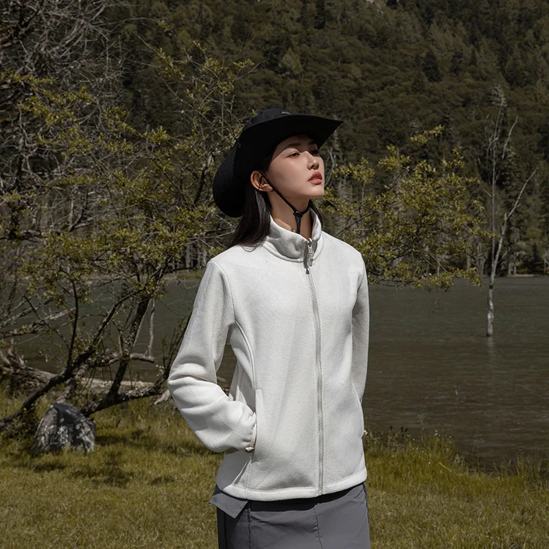 เสื้อสเวตเชิ้ตผ้าฟลีซไม่มีฮู้ด เสื้อครอปผู้หญิง สไตล์มินิมอลสำหรับฤดูร้อน ชุดลำลองสไตล์ญี่ปุ่น หวาน น่ารัก ทรงครอปแบบไม่สมมาตร สวยงาม