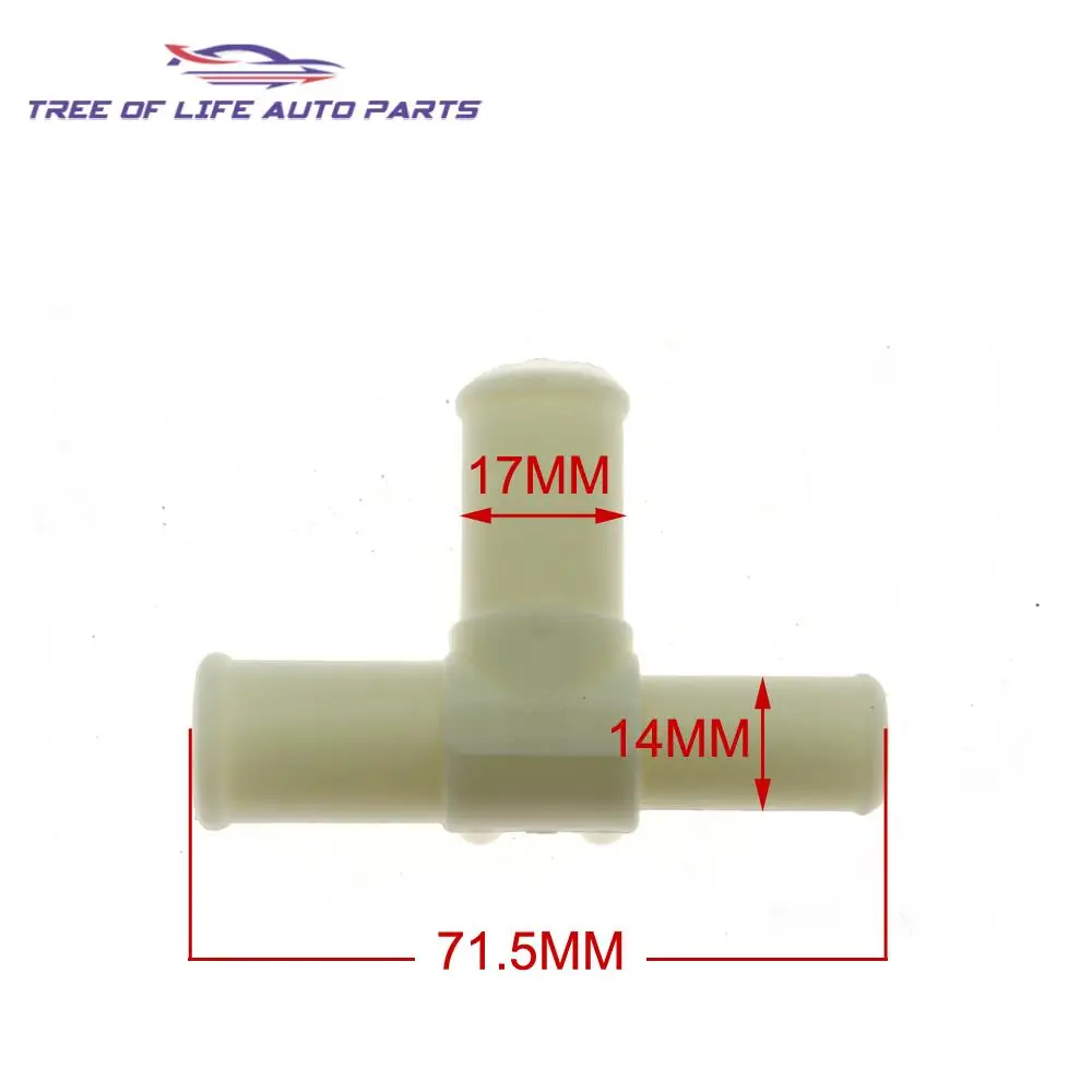 1/2/5/10 87248-20380 Car Water Pipe Heater Hose T Connector Coolant Fits Toyota RAV4 2.4L 2008 2007 2006 8724820380