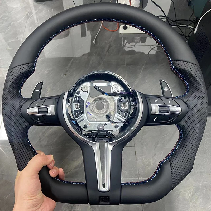M Sport Steering Wheel for BMW Flat Bottom F20 F22 F15 F21 F25 F30 F31 F34 F10 F01 F12 E70 E71 E90 Interior Modify Leather M3 M5 view 2