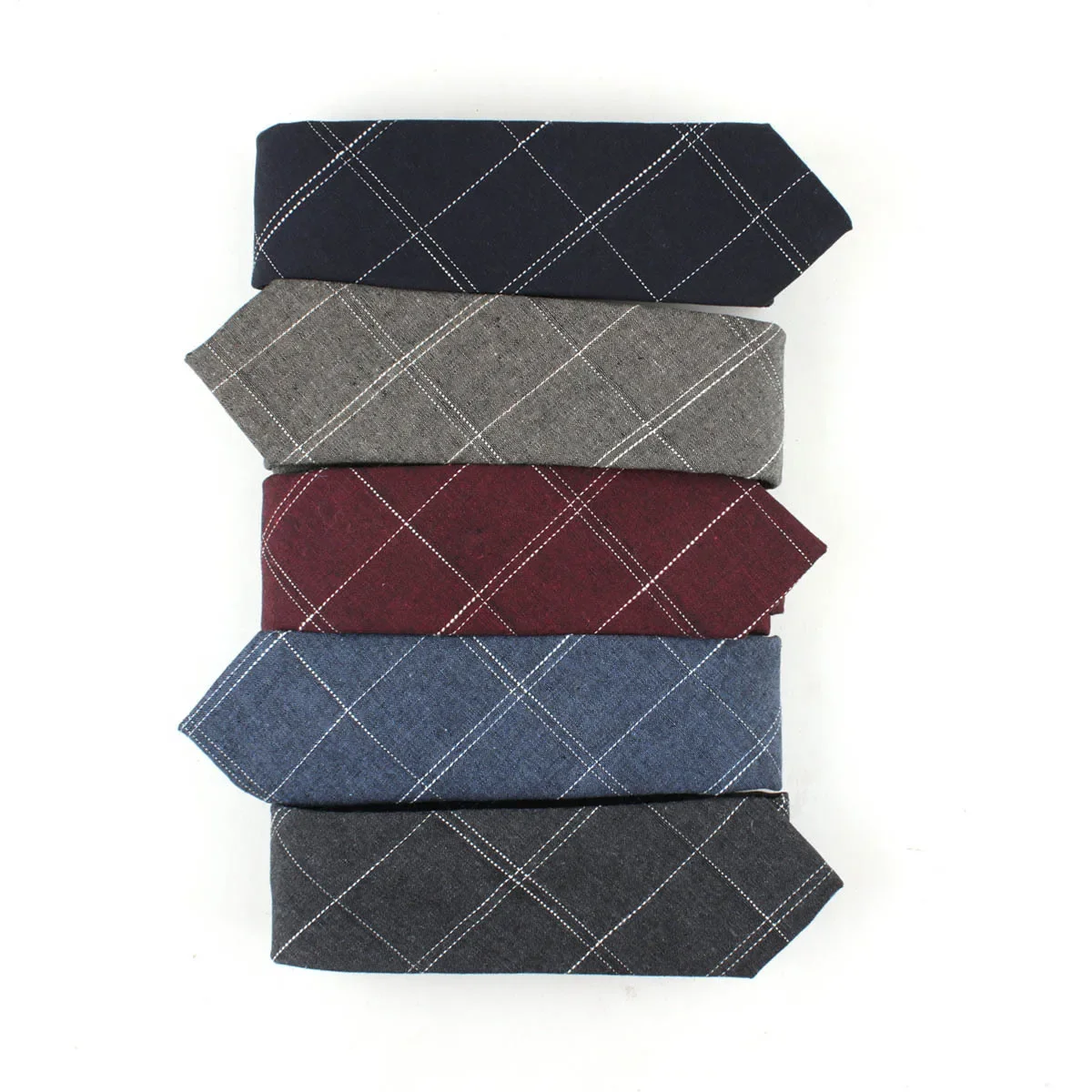 

Cotton tie men's jacquard casual plaid tie foreign trade e-commerce spot