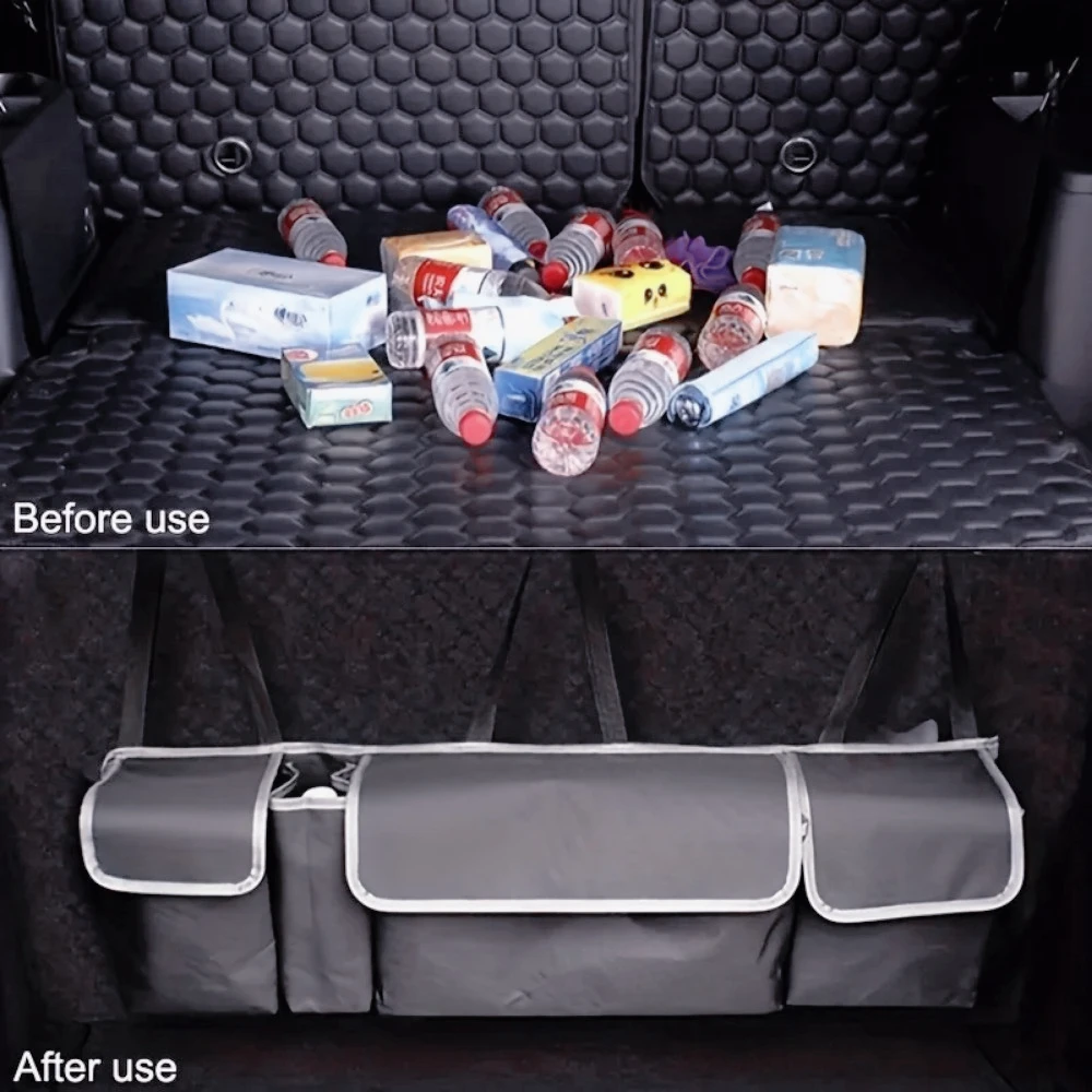 ZZ-Car Trunk Organizer Backseat Storage Bag High Capacity Multi-Function Oxford Car Seat Back Organizers Automobile Interior