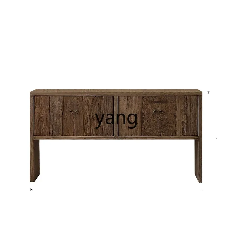 L'm'm Old Elm Console Tables Weathered Wood Low Cabinet Designer Guesthouse Decoration Cabinet