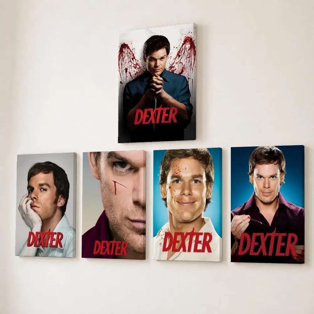 D-Dexter Morgan TV Horror Series Poster HD Canvas Wall Art With Inner Frame Gallery Wrapped Ready To Hang Home Decor