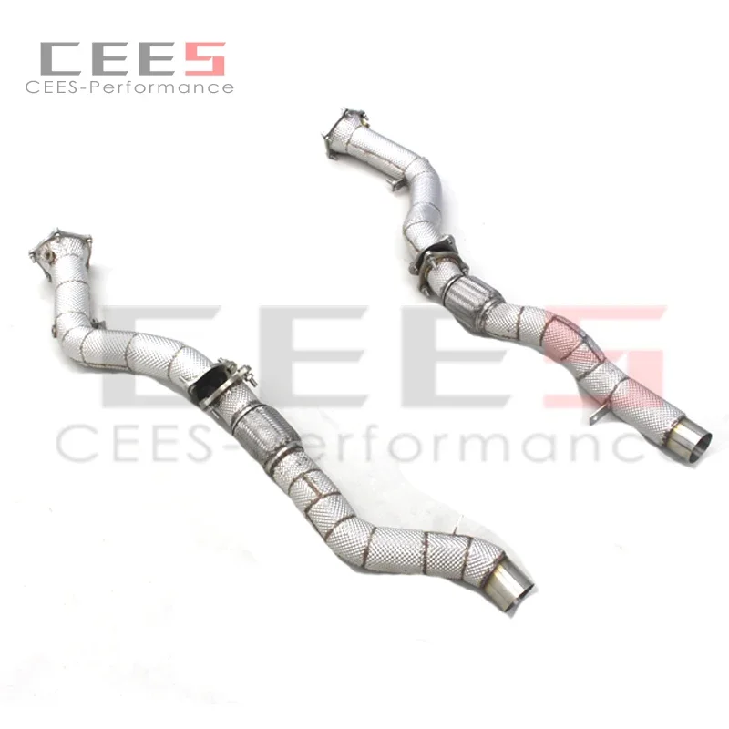 CEES Catless Downpipe for Porsche Cayenne 957 2006-2010 Stainless Steel Car Exhaust Pipes Downpipes Without Catalyst Systems