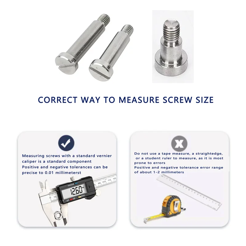 20Pcs M1.6 M2 M2.5 M3 304 Stainless Steel Flat-Head Slot Screw Plug Cap Head Roller Bearing Shoulder Screw Stuff Screw Bolt