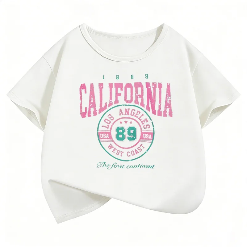 California Los Angeles Fashion T Shirts Kids Children's T-shirt Boys Girls Summer Spring Casual Top Tee Shirt Short Sleeve