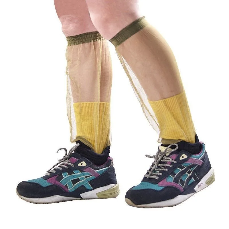 야외 모기 방지 레그 슬리브 하이킹 캠핑 낚시 통기성 메쉬 방충 보호 장비 남녀 성인용 경량