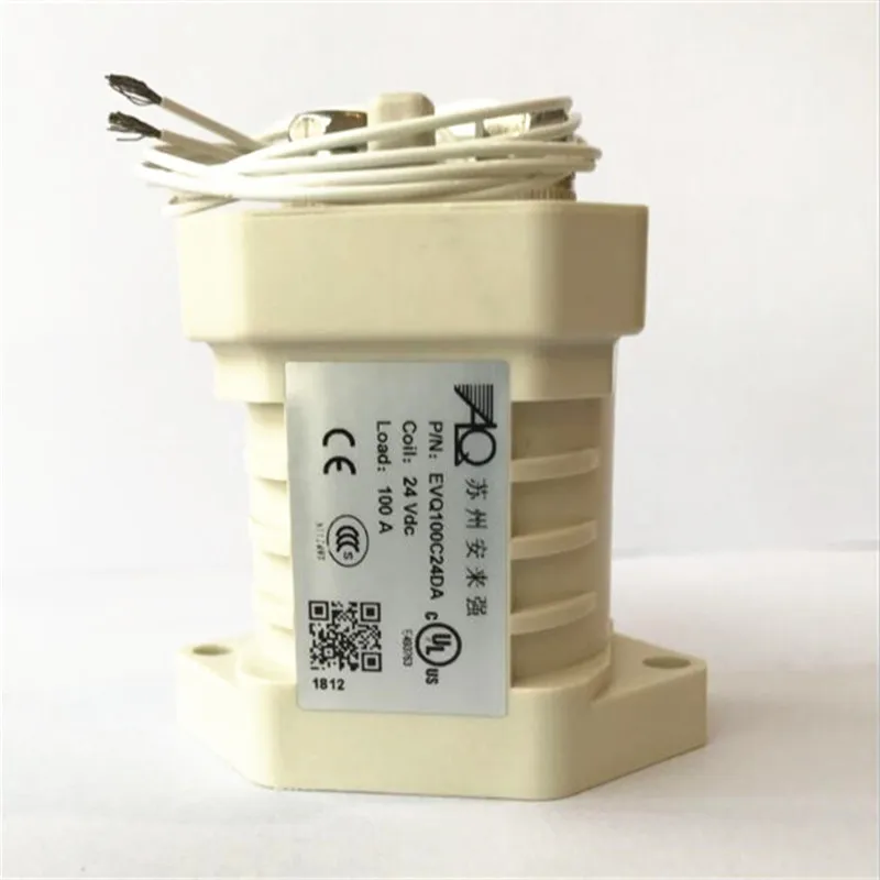 

HOT NEW High Power And High Voltage DC Contactor 24V Relay EVQ100C24DA EVQ-100C24DA DC24V 24VDC 100A Relay