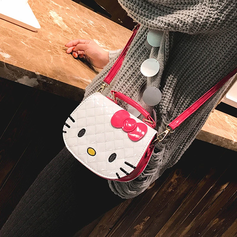 New Hello Kitty Girls Shoulder Bags Cute Cartoon Waterproof Messenger Bag Fashion Kids Anime Handbag Gifts Birthday Gifts