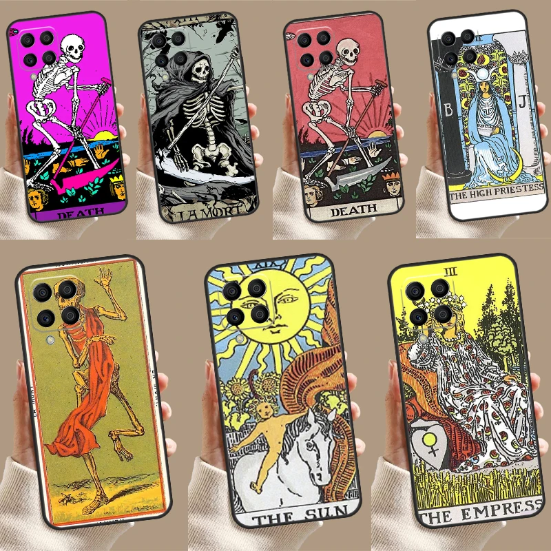 moon Tarot Mystery totem For Samsung Galaxy M11 M12 M13 M14 M15 M34 M54 M55 M33 M53 M31 M51 M30s M32 M52 M20 Case