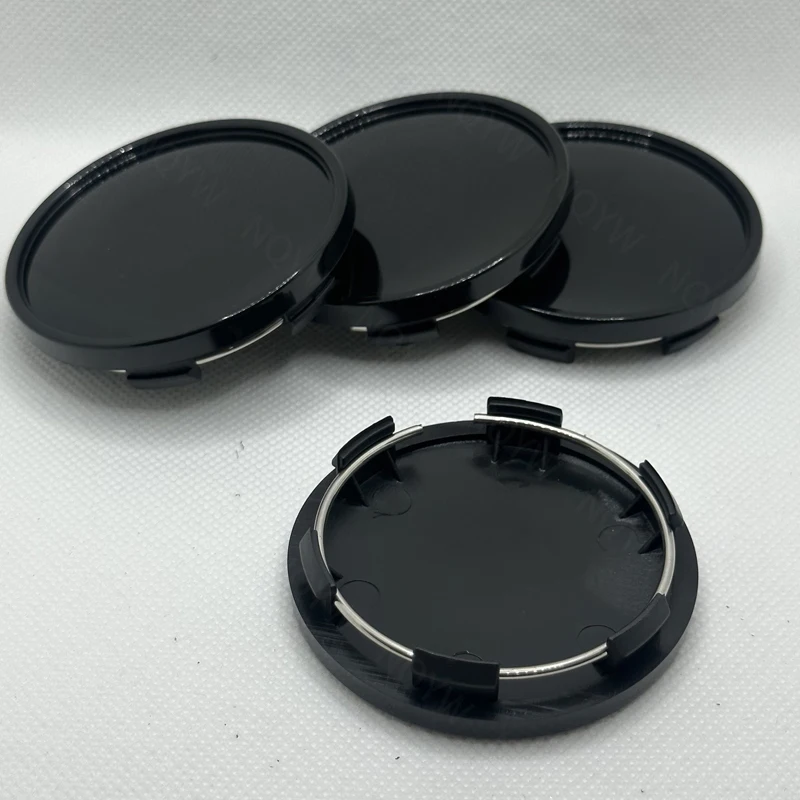 4Pcs/Set 62mm Car Hub Center Cap Car Rim Hubcap Cover ABS Black Silver Hubcap Dust-proof Covers Auto Modification Accessories