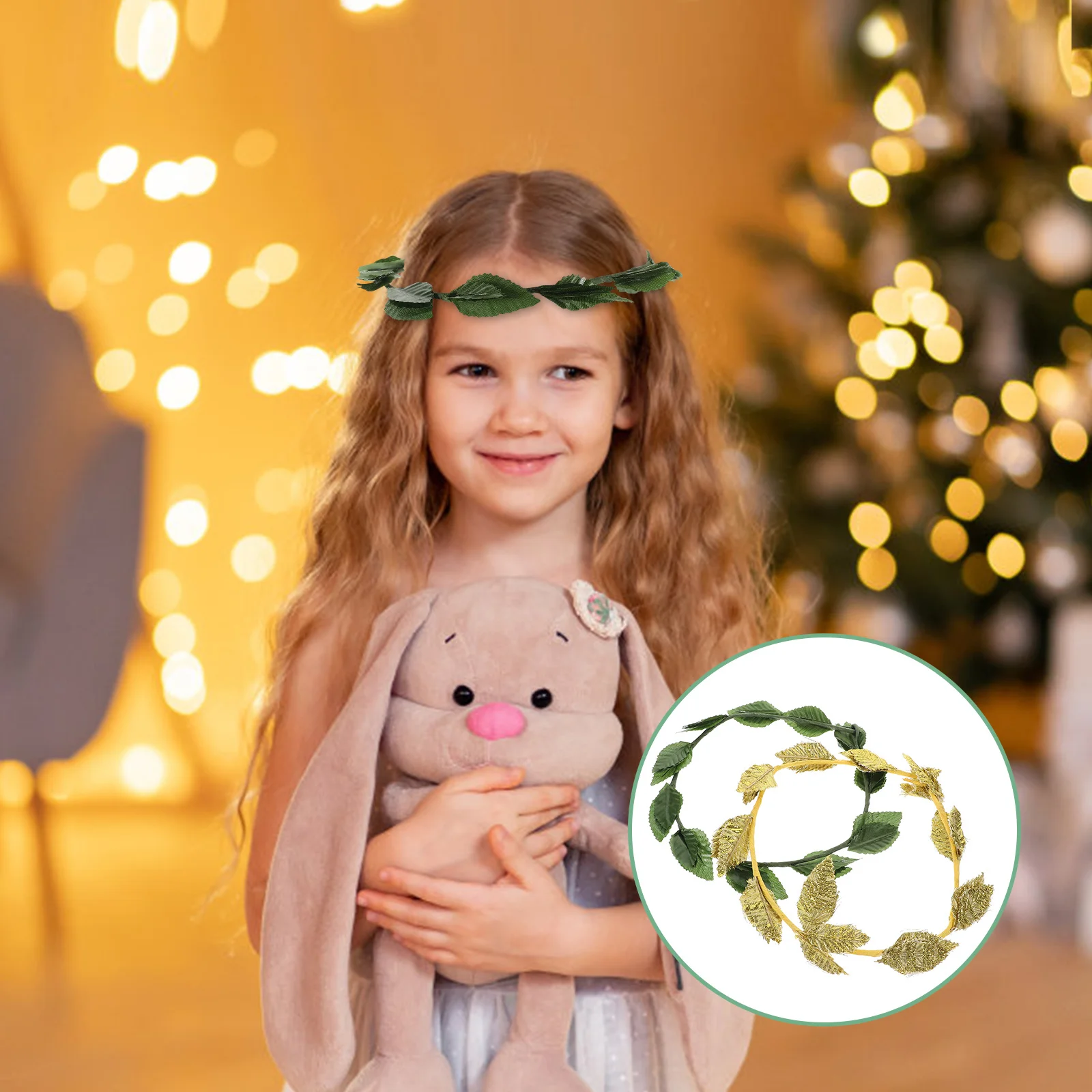 

2pcs Leaf Crown Headband Roman Simulation Leaf Vine Hair Accessories Bridal Wedding Bridesmaid Prom Cosplay Party