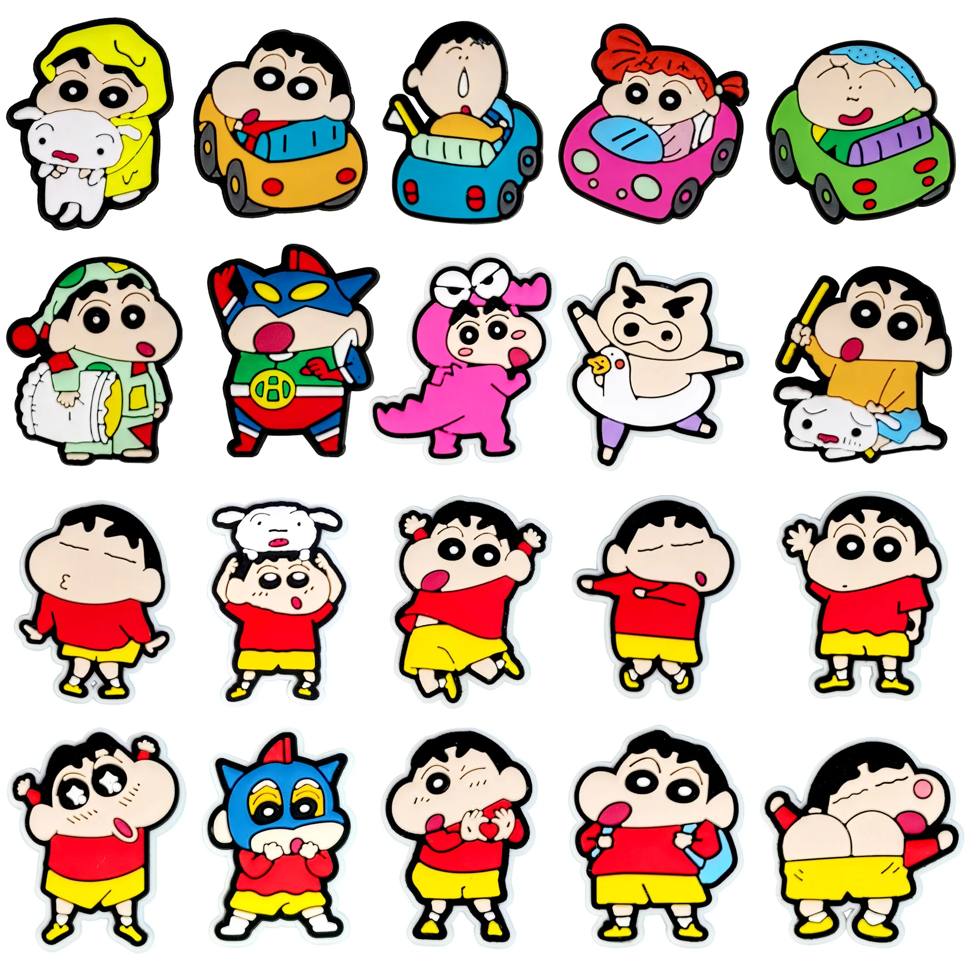 

MINISO забавная обувь для мальчиков с японскими героями мультфильмов, подвески, аксессуары для обуви из ПВХ, сабо, сандалии, украшение, пряжка, детские друзья, рождественские подарки