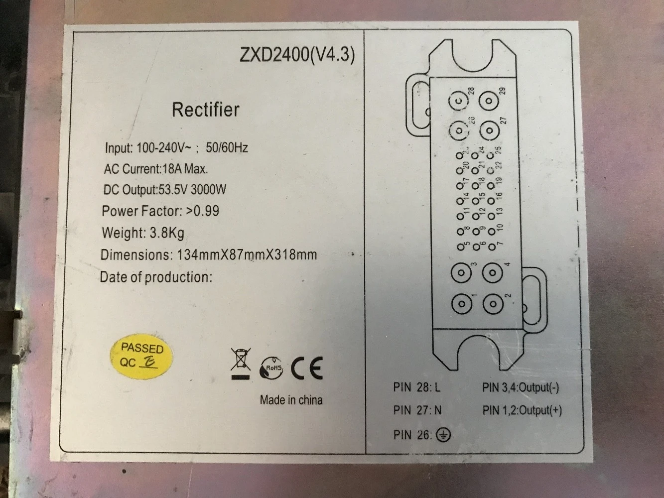 ZXD2400 Communication Power Module V4.3 V4.1 V4.0 Version 48V 50A High Power Power Supply