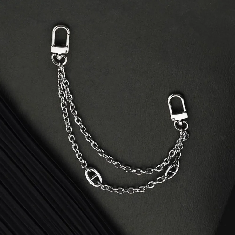 Y2K Taschenketten-Anhänger, Handtaschen-Accessoires, Mehrschichtiger Silber-Metallanhänger, Schlüsselanhänger, DIY Hip-Hop-Ästhetik als Geschenk für Mädchen – Detail 3