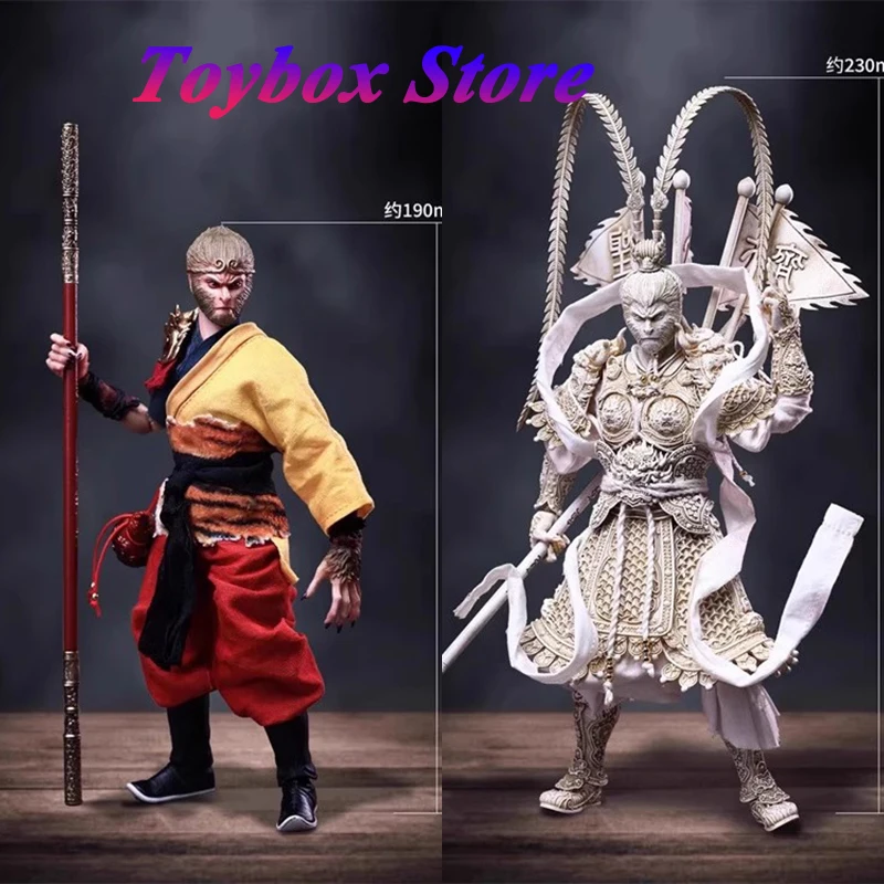 

LONGTIAN GH003 1/12 White Model Wu Kong Action Figure GH004 Monkey King Cloth Myth 6" Full Set Soldier Model Collection Gifts