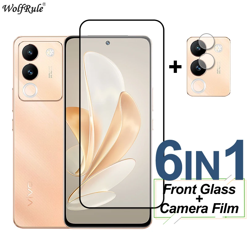 Full Cover Tempered Glass For ViVo V29e Screen Protector ViVo V29e 5G Glass Protective Phone Camera Lens Film For ViVo V29e